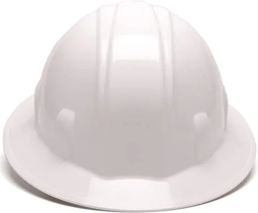 Pyramex White Hard Hat Shell with 4-Point Ratchet Suspension