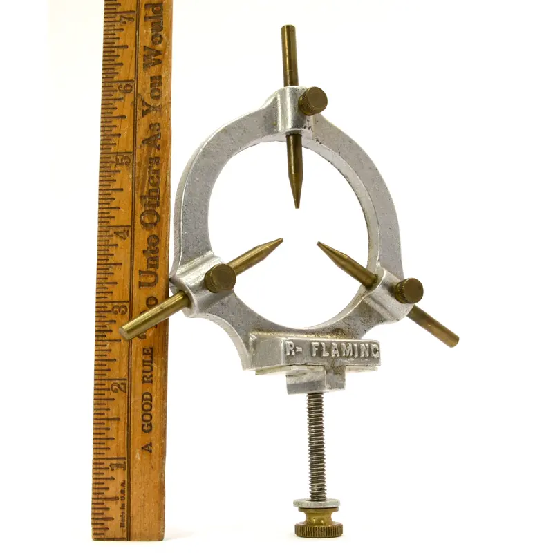 R-Flaming Steady Rest Attachment – Rare Watchmaker’s Lathe Accessory for Precision Work