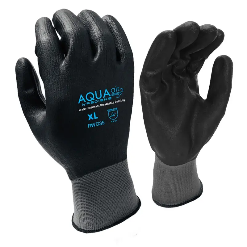 Radians AQUA Air-Resistant Nitrile-Coated Work Gloves