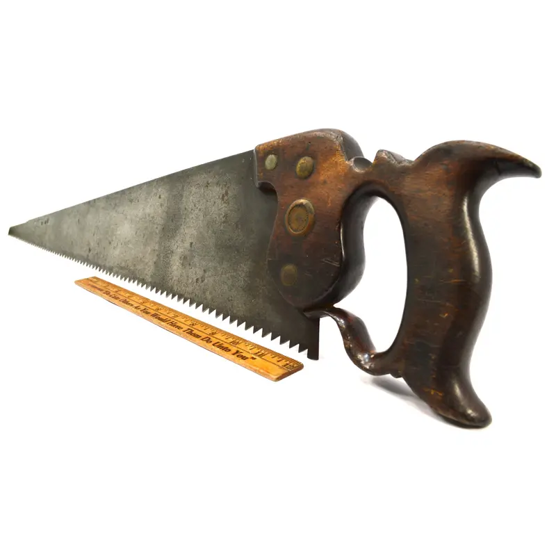 Rare Antique WOODROUGH & McPARLIN 28.5″ Skew-Back Rip Saw – 3–4 TPI Collector’s Tool