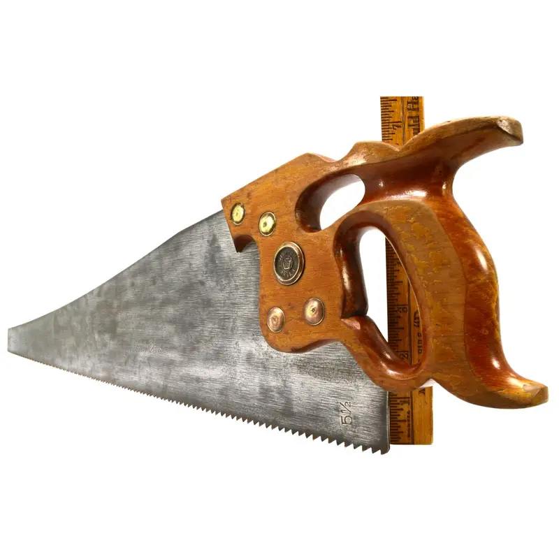 Rare Disston D-8 Skew-Back Rip Saw – 5-1/2 TPI, Thumb-Hole Handle, Made 1917–1940