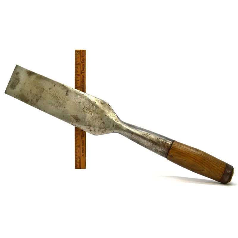 Rare William Beatty & Son 3-Inch Timber Slick – Original Wooden Handle, Early Industrial-Era Woodworking Tool