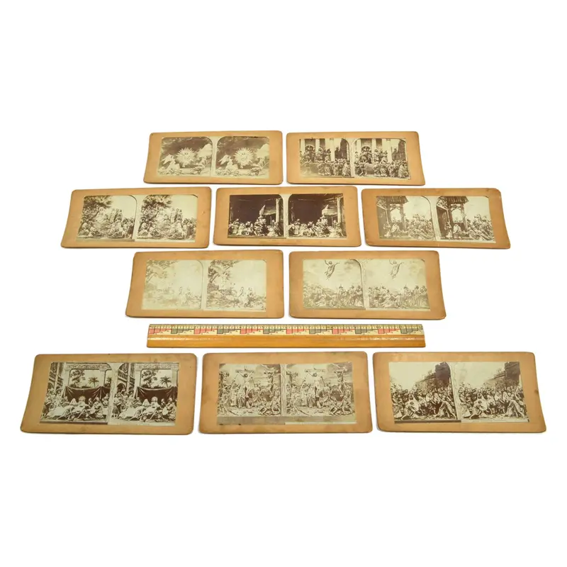 Religious Stereograph Collection – 10 Vintage Christian-Themed Stereo Cards