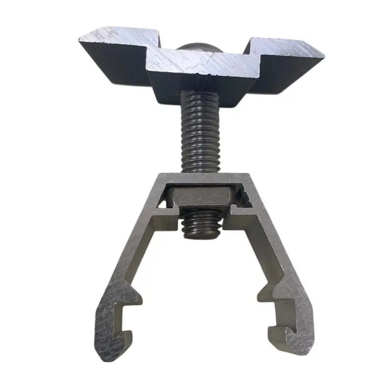 Renusol 460011 Black-Finish Middle Clamp – Solar Rack Mounting, 10-Pack