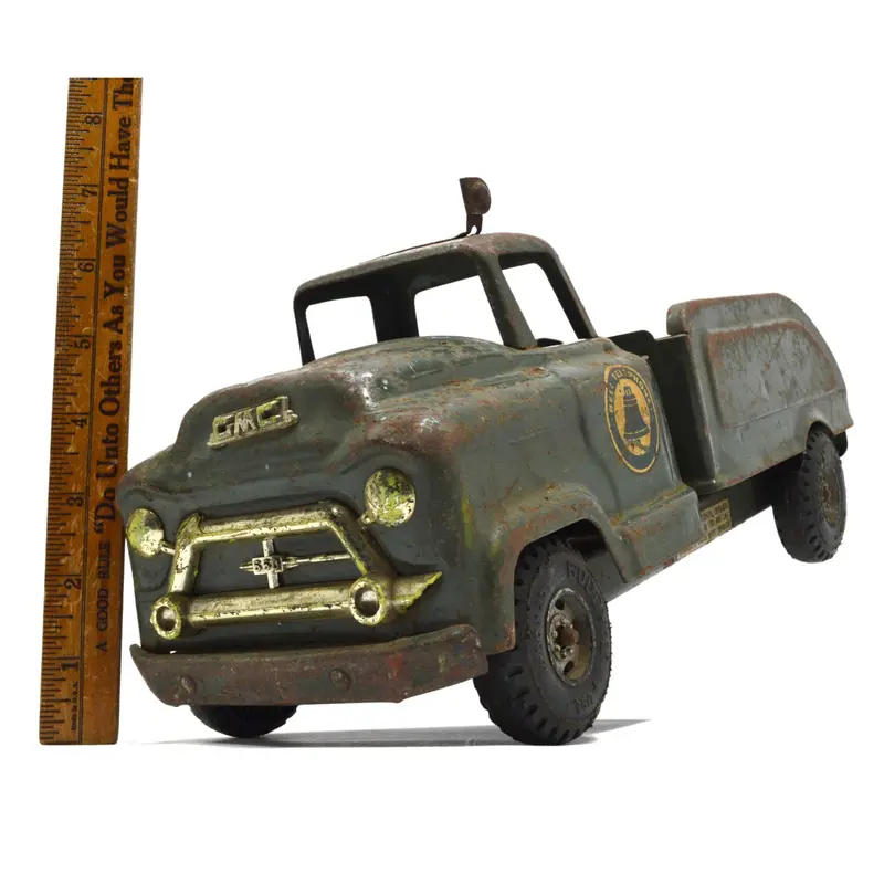 Retro Buddy L GMC 550 Pressed-Steel Service Truck – Bell Telephone Edition, Distressed Vintage Specimen
