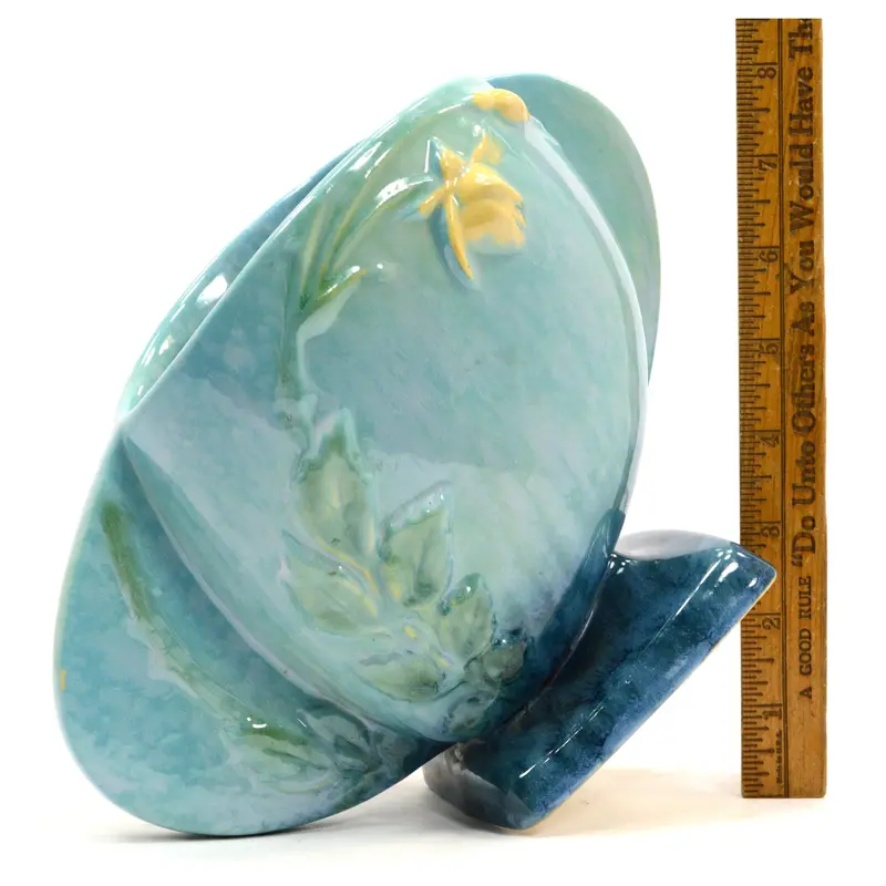 Roseville Pottery WinCraft Blue Vase – Pattern No. 241-6, High-Gloss Finish, Circa 1948