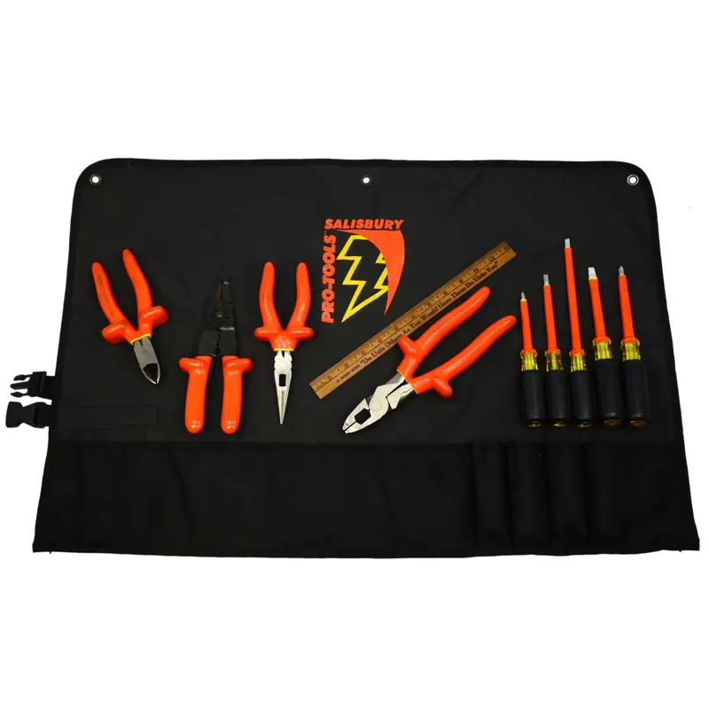 Salisbury Pro-Tools Insulated 9-Piece Set (TK9) with Roll-Up Pouch — Lightly Used