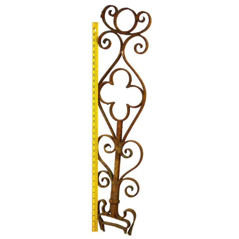 Salvaged Cast Iron Gate Insert – Rusted, Bent Fence Component for Altered Art or Repurposing