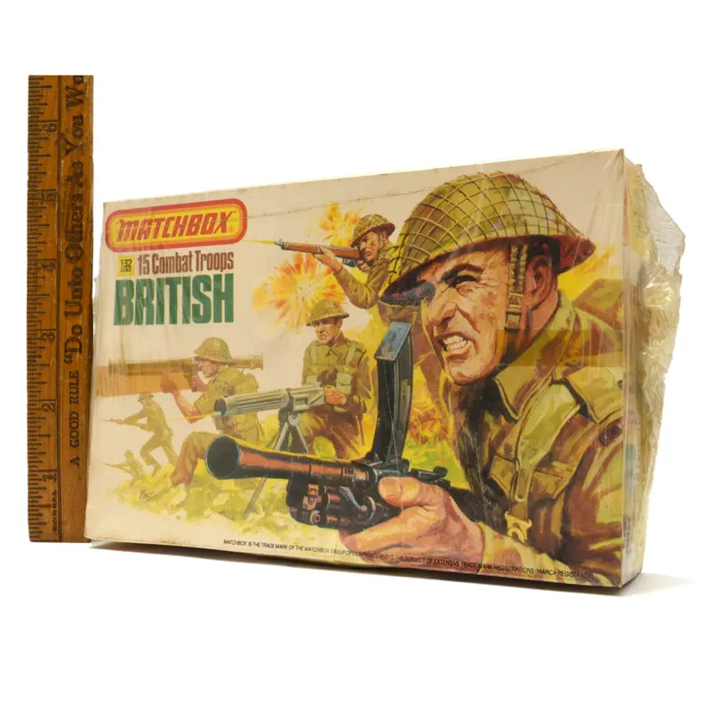 Sealed Matchbox 1:32 Scale British Combat Troops Set #P6002 – Factory Fresh, Circa 1983