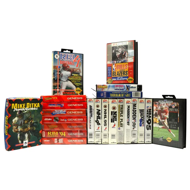 Sega Genesis Sports Game Bundle – 22 Classic Titles Including Baseball, Football & Basketball