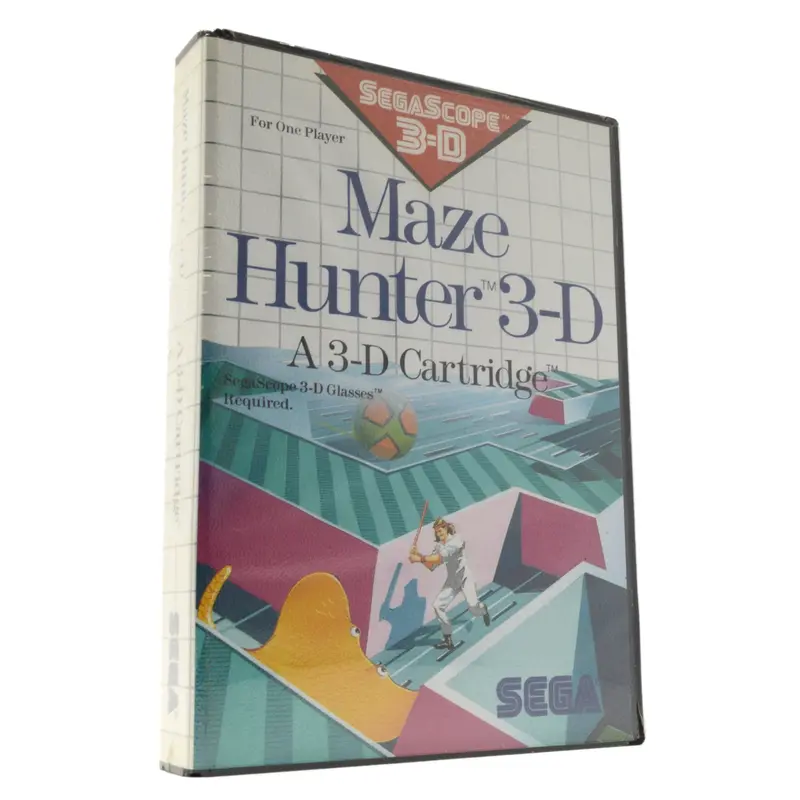 Sega Master System ‘Maze Hunter 3-D’ – Early Stereoscopic Maze Game, Factory Sealed, 1988