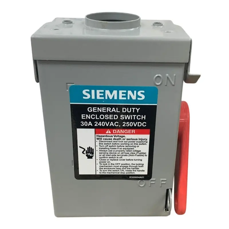 Siemens GNF321RA 30A Non-Fusible Safety Switch – New Open-Box General Duty Unit