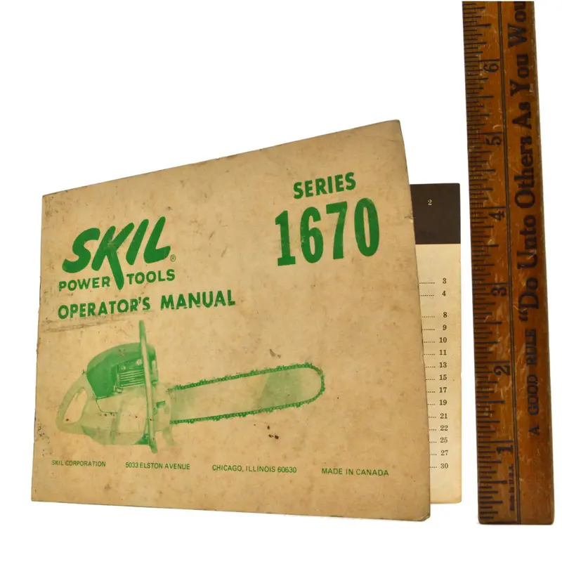 Skil Series 1670 Chainsaw Operator’s Manual — Original User Guide