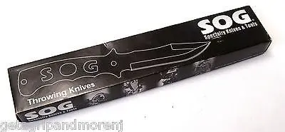 SOG F04T-N Triple Throwing Knife Set — 10-Inch Fixed Blades, Black Finish, Brand New