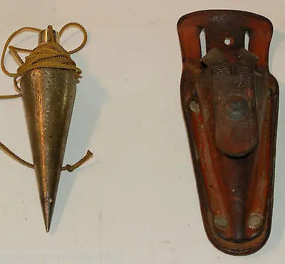 Solid Brass Plumb Bob with Hardened Steel Tip and Storage Case