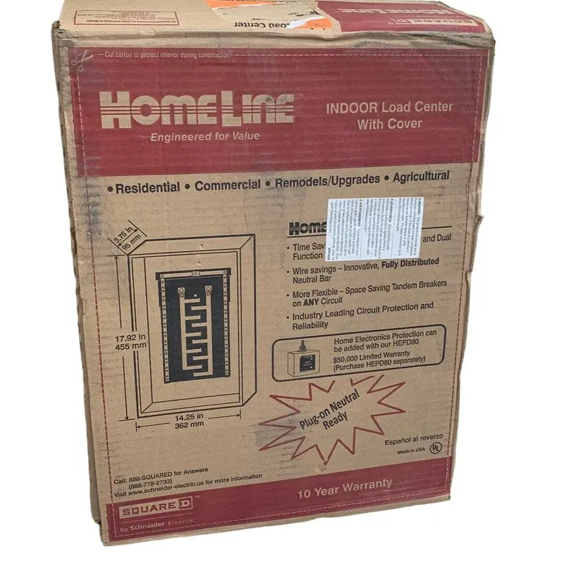 Square D Homeline 125A Indoor Load Center with Cover – Brand New in Box