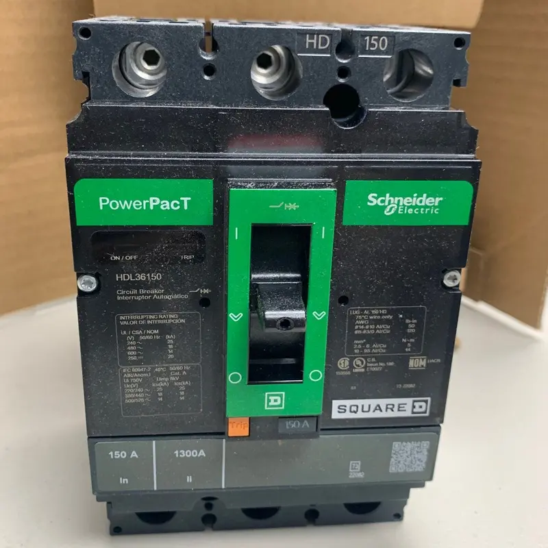 Square D PowerPacT HDL36150 Three-Pole 150A Circuit Breaker by Schneider Electric