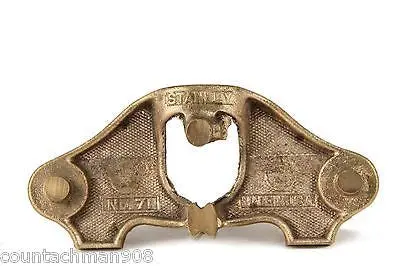 Stanley #71 Brass Router Plane – Pre-Nickel Finish, Un-drilled, Vintage Woodworking Tool