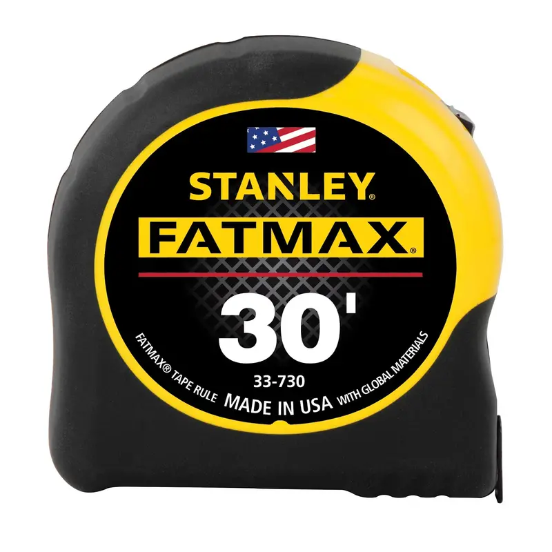 Stanley FATMAX 30-Foot Tape Rule — 1-1/4-Inch Blade, Black/Yellow Case