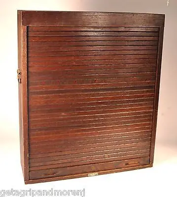 Stanley Oak Roll-Top Tool Cabinet #850 – Early 1920s Workshop Storage
