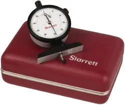 Starrett 643JZ Dial Depth Gauge – 0 to 0.125″ Range, 0.0005″ Graduation