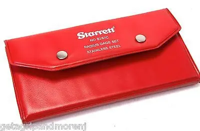 STARRETT S167C Stainless Radius Gauge Set — Inch-Based, Includes Bonus 1/64″ Size