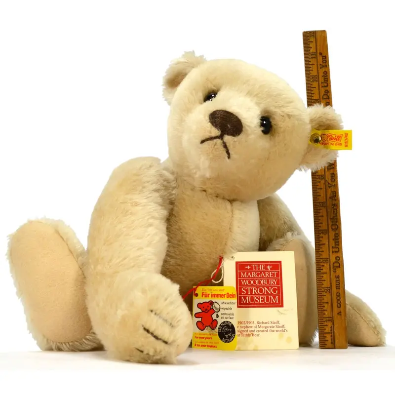Steiff Teddy Bear Replica – 16-Inch Cream Mohair, Model #0157/42, Honoring Margarete Woodbury, c.1908