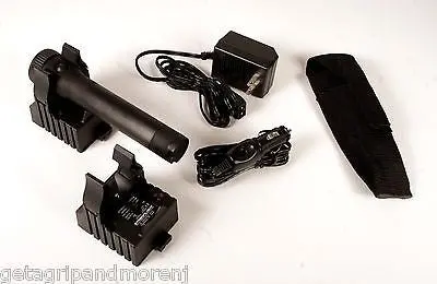 STREAMLIGHT PolyStinger Xenon Flashlight – Rechargeable Black Unit (Model 76514) with Two Mounts