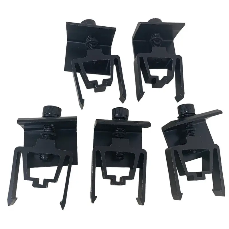 Sunmodo SMR Pop-On Black End Clamps for Solar Panels – Model K10418-BK3 (5-Pack)