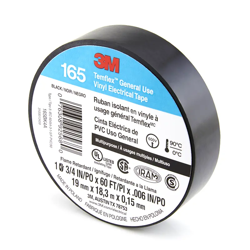 TEMFLEX™ 165 Black Vinyl Electrical Insulation Tape