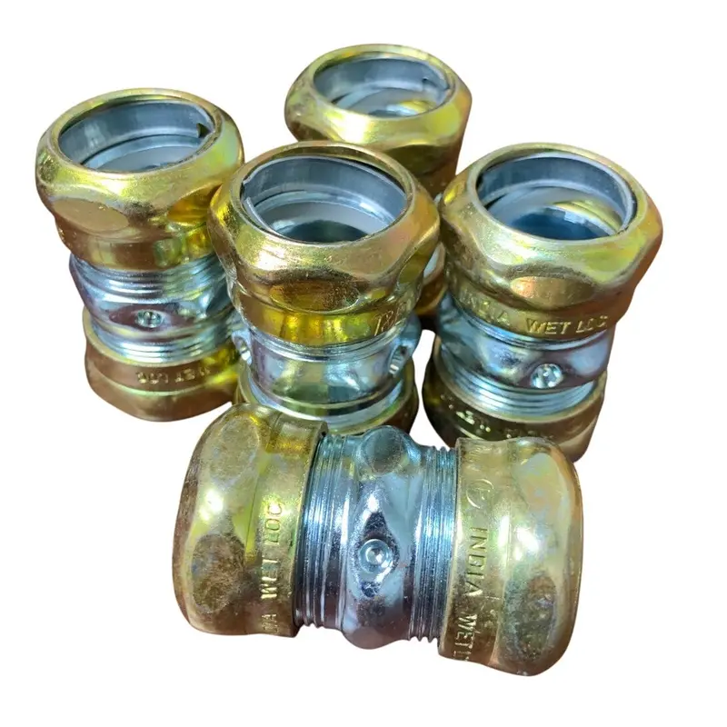 Thomas & Betts ¾” Rain-Tight EMT Couplings – 5-Pack, New Open-Box Compression Fittings