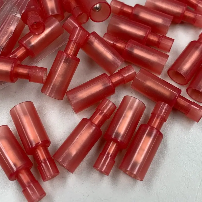 Thomas Betts TNF18-4MB-XV Red Nylon Male Bullet Connectors (100-Pack)