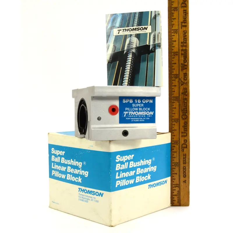 Thomson Super Pillow Block Bearing – SPB-16-OPN Linear Ball Bushing, Factory-Sealed
