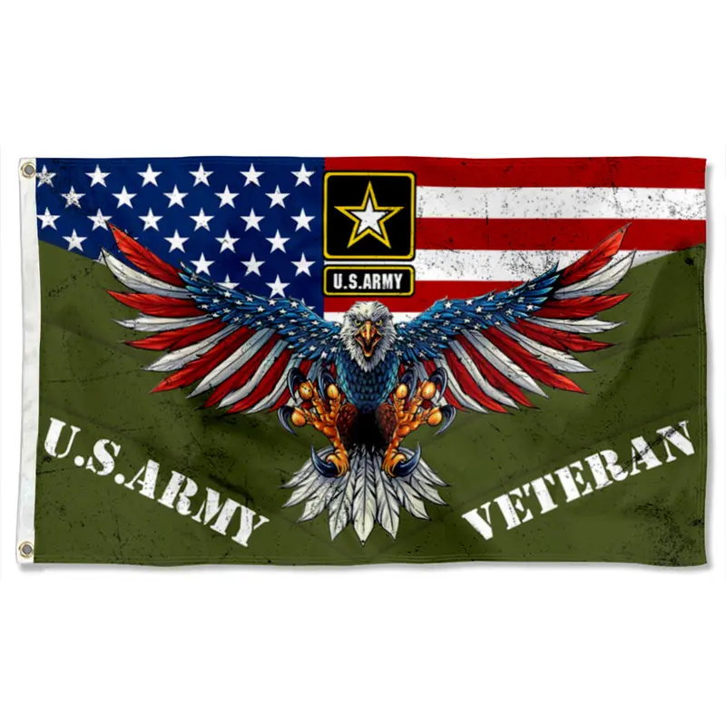 U.S. Army American Eagle Veteran Flag – Premium Patriotic Banner