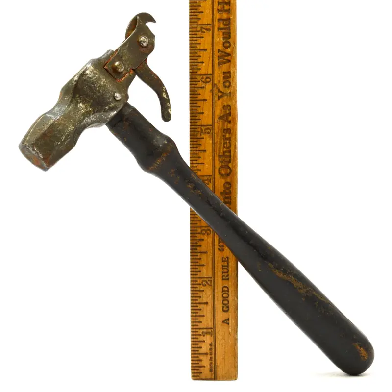 Unbranded Antique Tack Hammer – 5 oz with Unique Staple Puller End, Marked “MAY 17-“