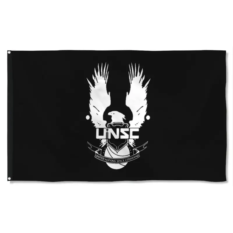 UNSC-Inspired Space Command Banner – Halo-Themed Sci-Fi Flag