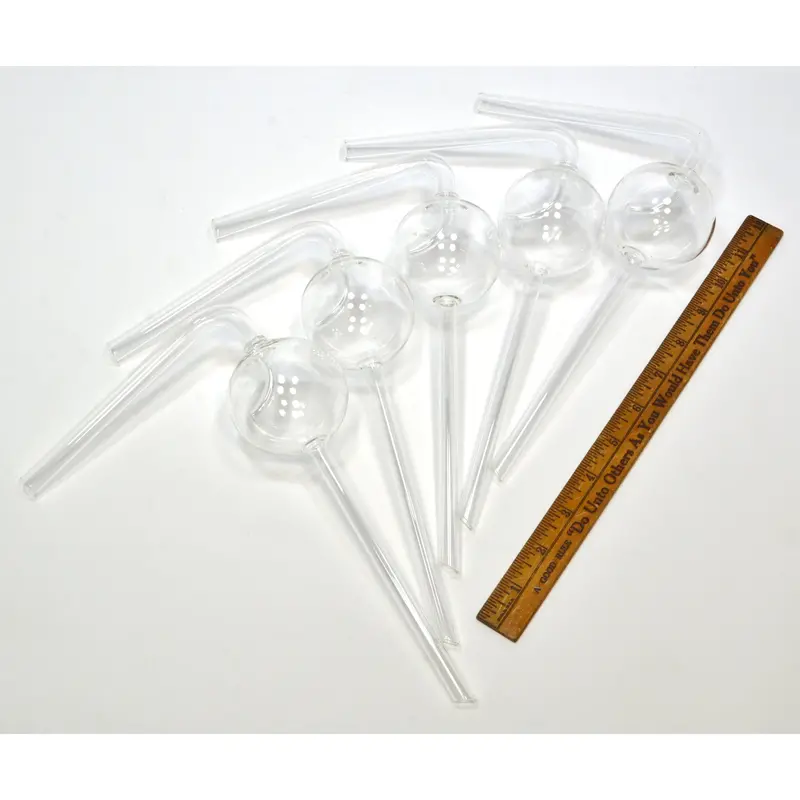 Used Kjeldahl Bulb Connectors — Set of 5 Distillation-Focused Glass Lab Fittings