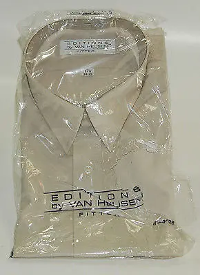 Van Heusen Editions Men’s Light Grey Dress Shirt – Size 17½ × 34/35 – Brand New