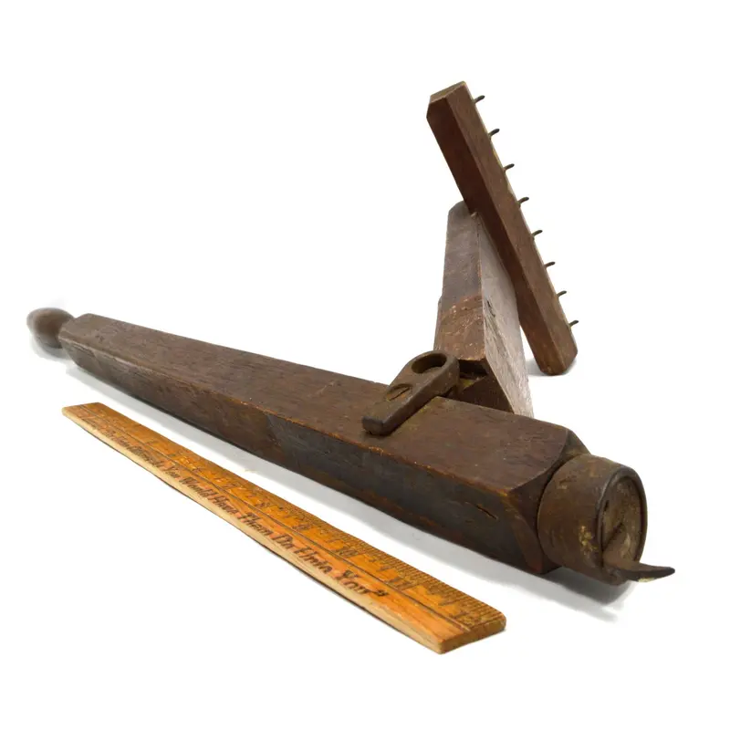 Vintage Carpet Stretcher Tool – Ira P. Warner’s Celebrated Wooden Floor-Stretching Implement