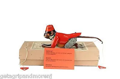 Vintage DBS “Curt” Tin Wind-Up Climbing Monkey – German-Made Mechanical Toy