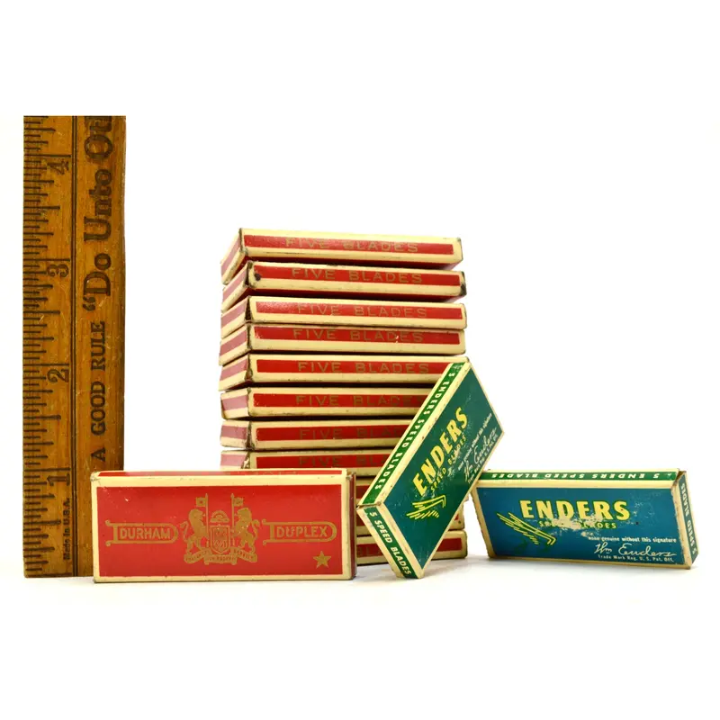 Vintage Durham Enders Co. Duplex & Speed Razor Blade Collection – 14-Pack Lot