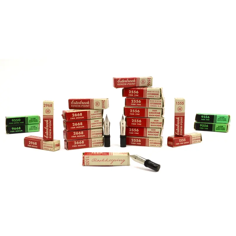 Vintage Esterbrook Fountain Pen Nib Set – 21 Unused Replacement Tips (NOS)