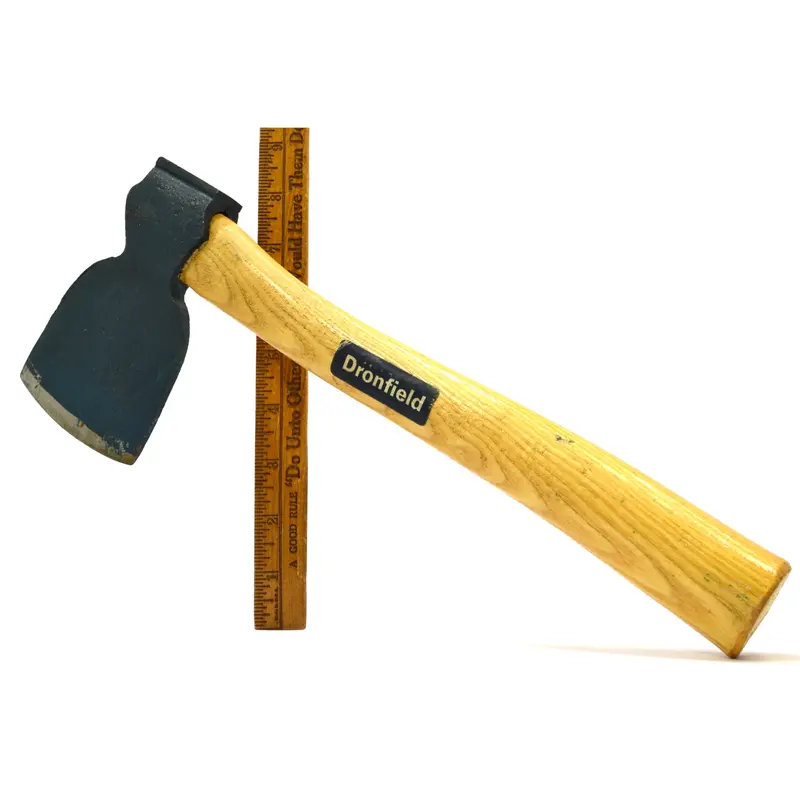 Vintage European Shipwright’s Hatchet – Stickered “DRONFIELD”, Camp-Ready Ax Tool
