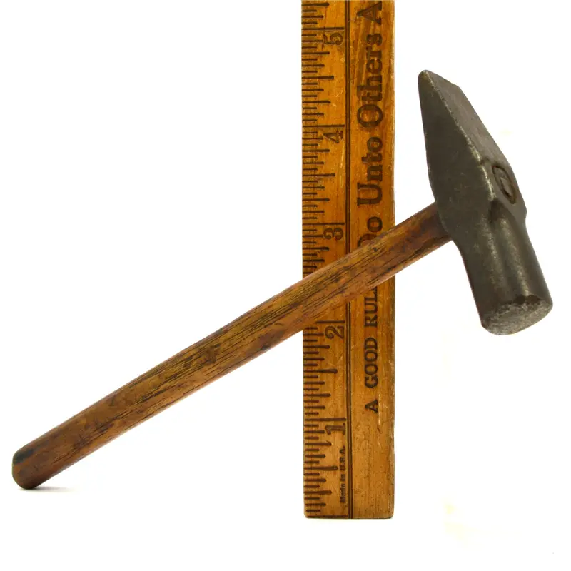 Vintage Miniature Cross Peen Hammer – 3 oz, 2.5″ with Patinated Wooden Handle