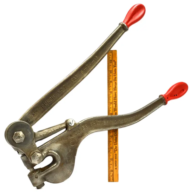 Vintage Roper Whitney Hand Punch — No. 7, Patented June 24, 1918, Imperial Press Quality