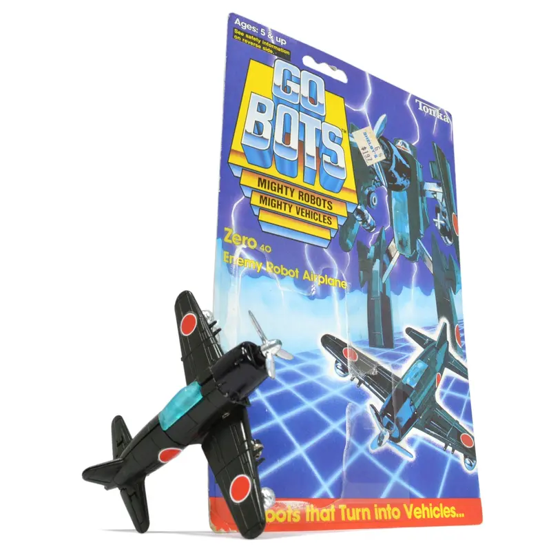 Vintage Tonka Gobots Zero #40 Enemy Propeller Airplane Robot – 1984 Release with Cardback