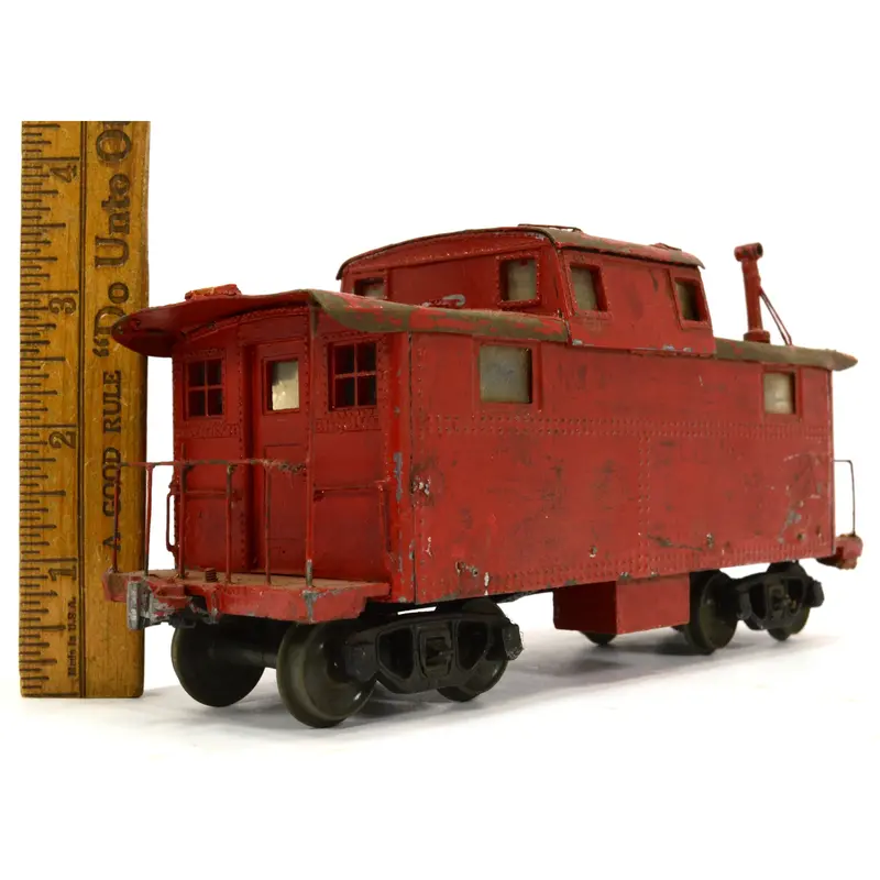 Vintage Walther’s No. 201 Red Caboose – O-Gauge Train Model in Wood & Metal (Pre-Owned)