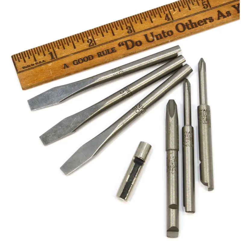 Vintage Yankee Push Drill Bit Set – 7-Piece Collection Compatible with Stanley Models 30, 30A, and 130