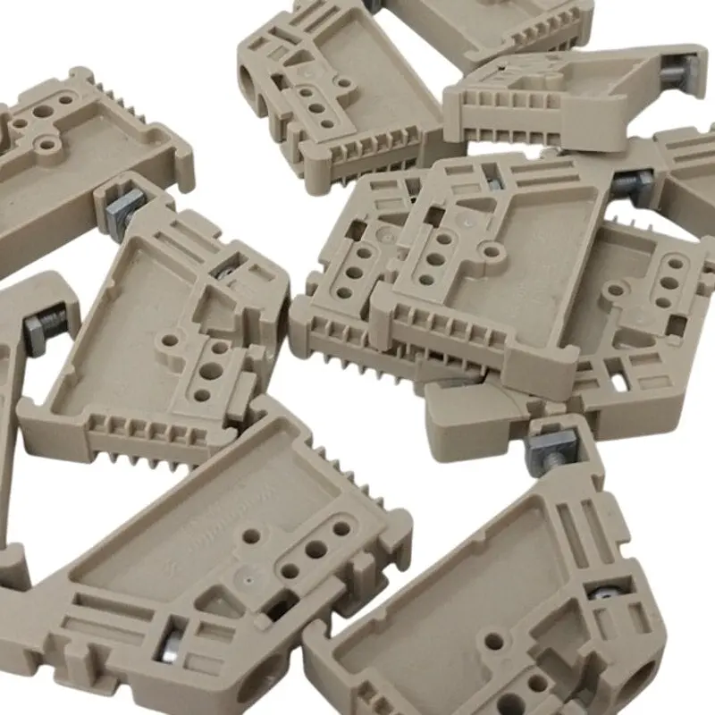 Weidmüller EW 35 Tan Plastic End Brackets – 12-Unit Lot, Open Box