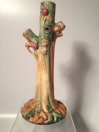 Weller Woodcraft Apple Trunk Themed Vase – Rustic Pottery Design